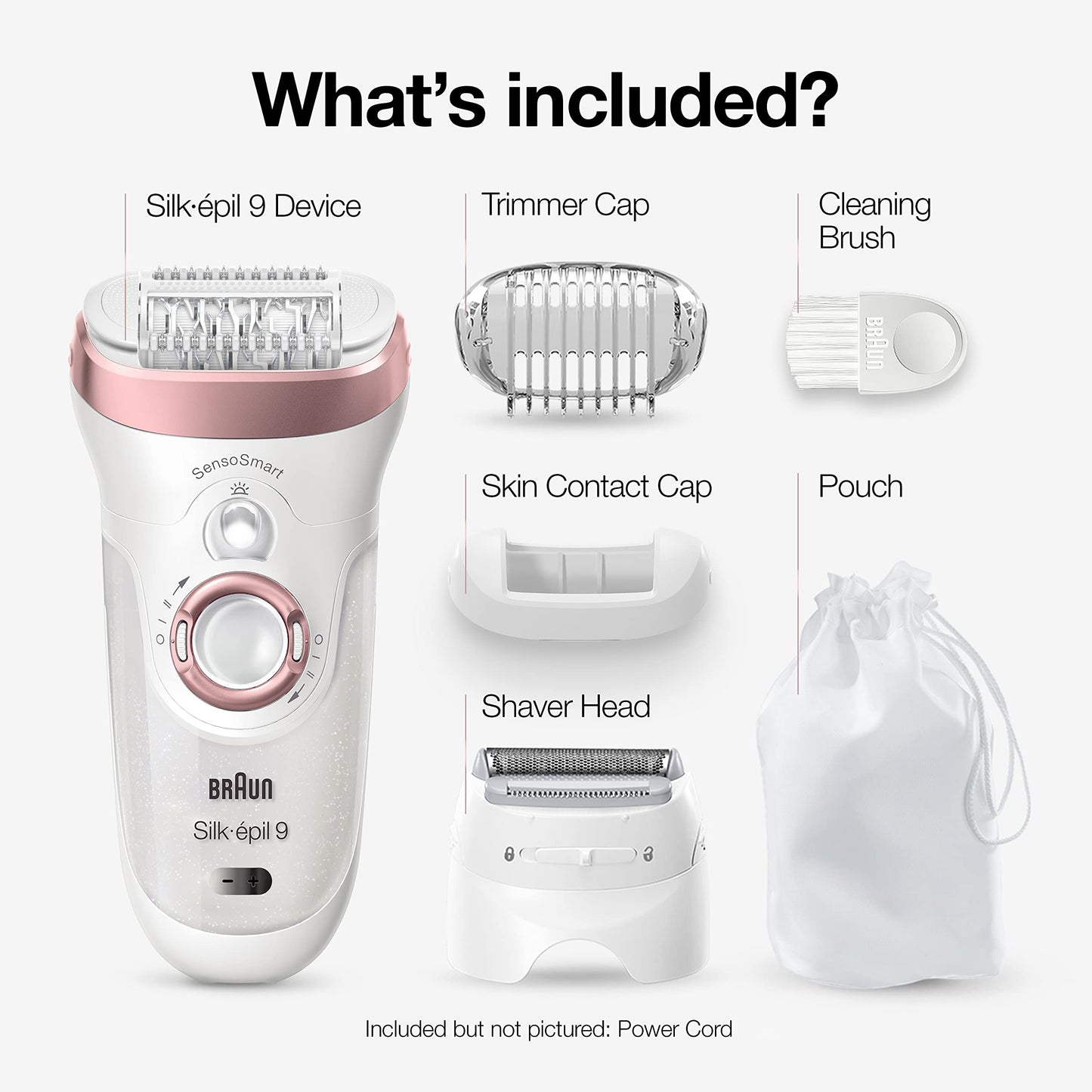 Braun Epilator Silk-épil 9 9-720, Hair Removal Device, Epilator for Women, Wet & Dry, Womens Shaver & Trimmer, Cordless, Rechargeable