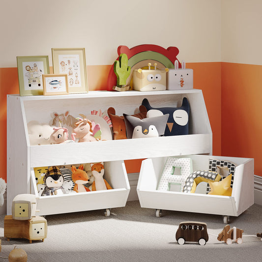 ZOPEND Toy Storage and Organizer for Kid, Boys and Girls Muti-Functional Bookcase and Storage Bin with Moveable Drawers